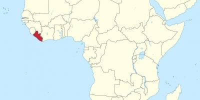 แผนที่ของแอฟริกาไลบีเรีย